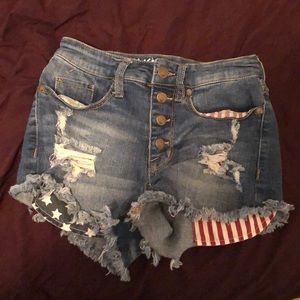 American flag pocket shorts
